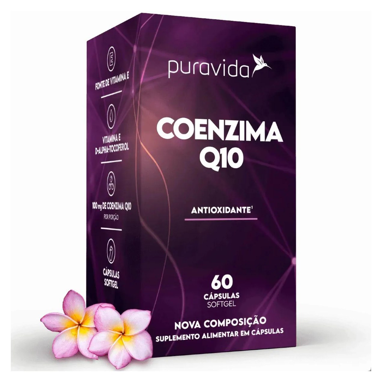 Coenzima Q10 Coq10 Metabolic Health 60 Cápsulas Pura Vida Natural