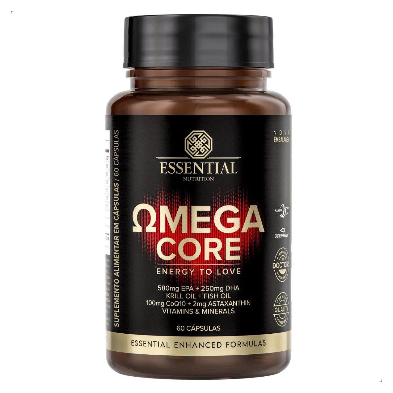Ômega Core Energy Coq10 Ômega 60 Cápsulas Essential Natural
