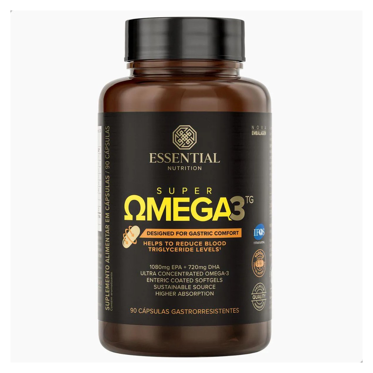 Super Omega 3 Tg Gastro-Resistant 90 Cápsulas – Essential Natural