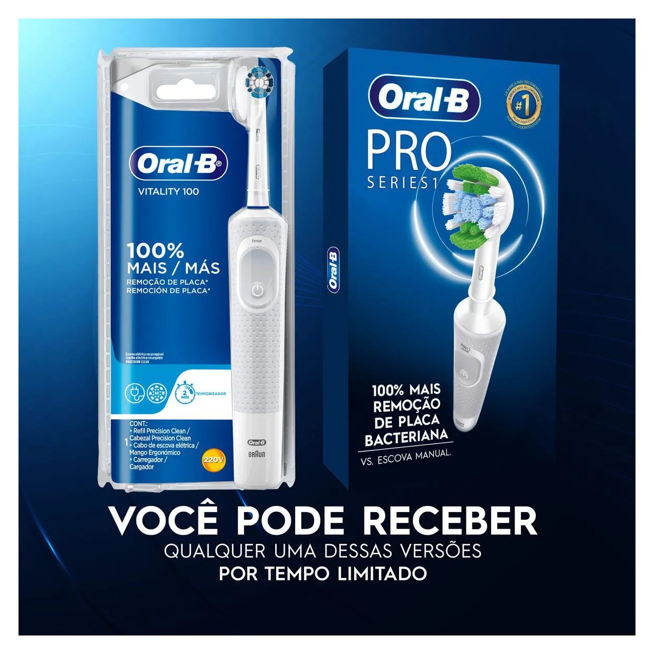 Escova de Dente Elétrica Oral-B PRO Series 1 110V 1 unidade