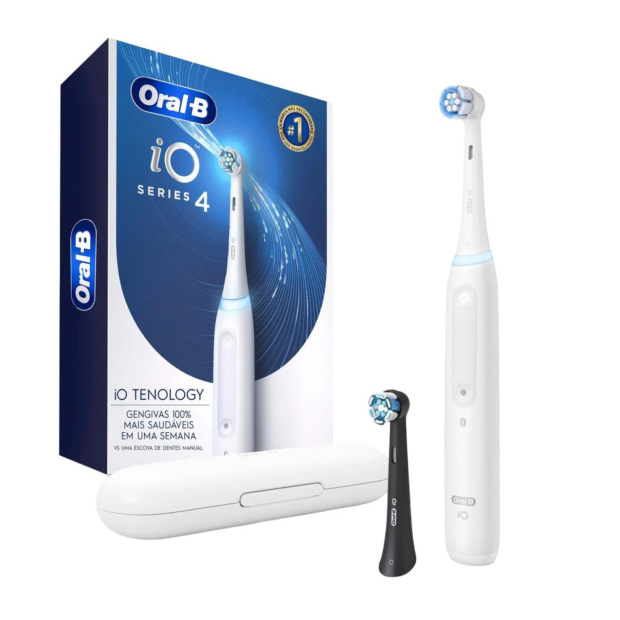 Escova de Dente Elétrica Oral B IO Series 4 1 Cabo + 2 Refis
