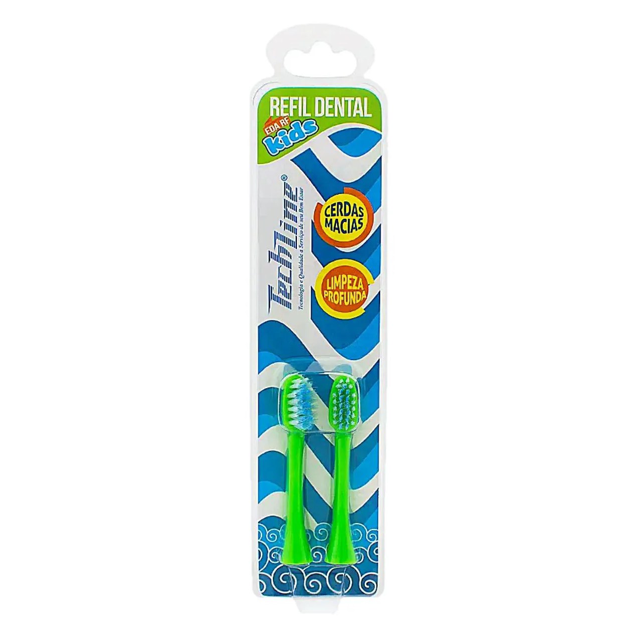 Refil para Escova Dental Techline Kids Sapinho - 02 Unidades