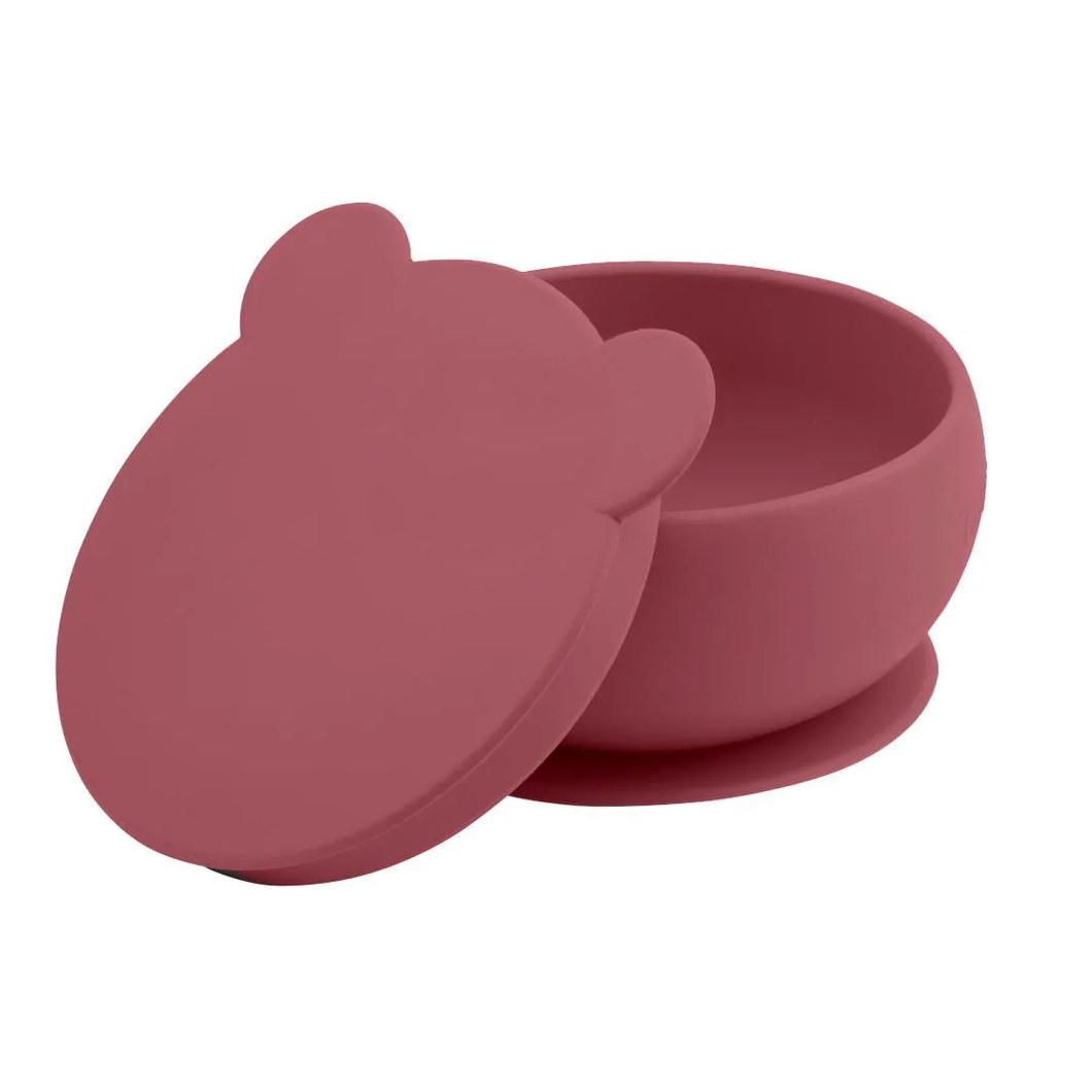 Tigela Urso de Silicone Bowly 450Ml Velvet Rose - Minikoioi