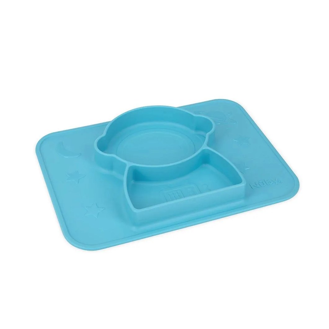 Prato Silicone Sucção e Divisórias Light Orchid - Nûby