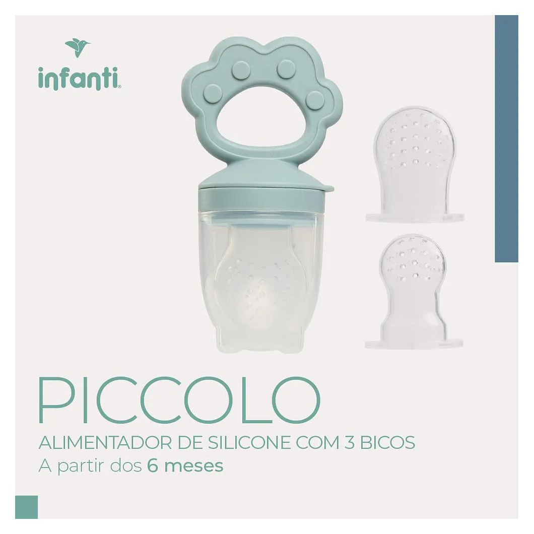Alimentador de Silicone 3 Bicos Azul - Infanti