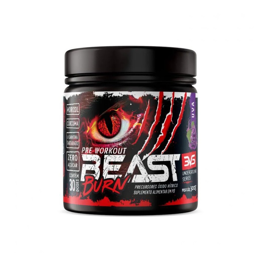 Beast Burn Pre Workout (300G) - Maçã Verde