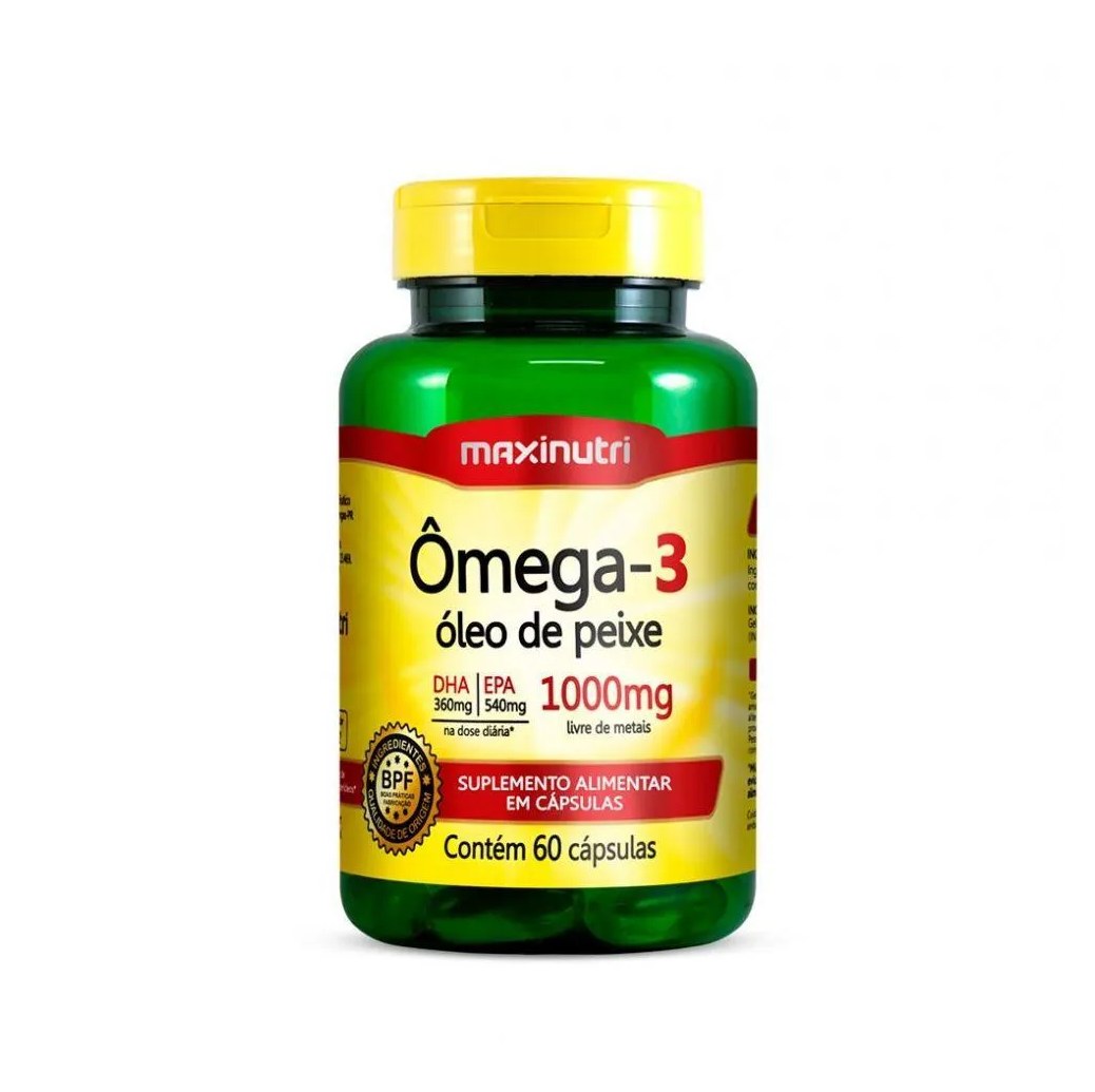 Ômega 3 1000Mg (60 Caps) - Maxinutri