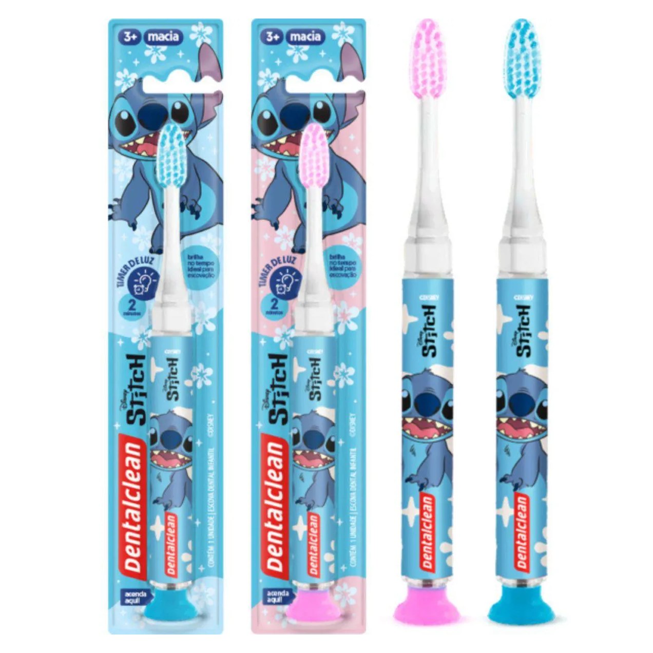 Escova de Dente Infantil Stitch Timer Light - Dentalclean