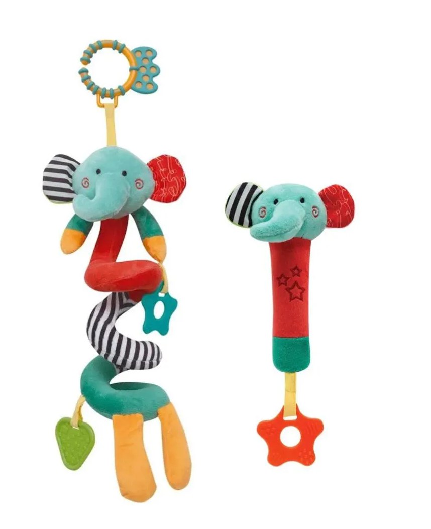 Móbile Espiral + Mordedor Happy Zoo Buba Elefante