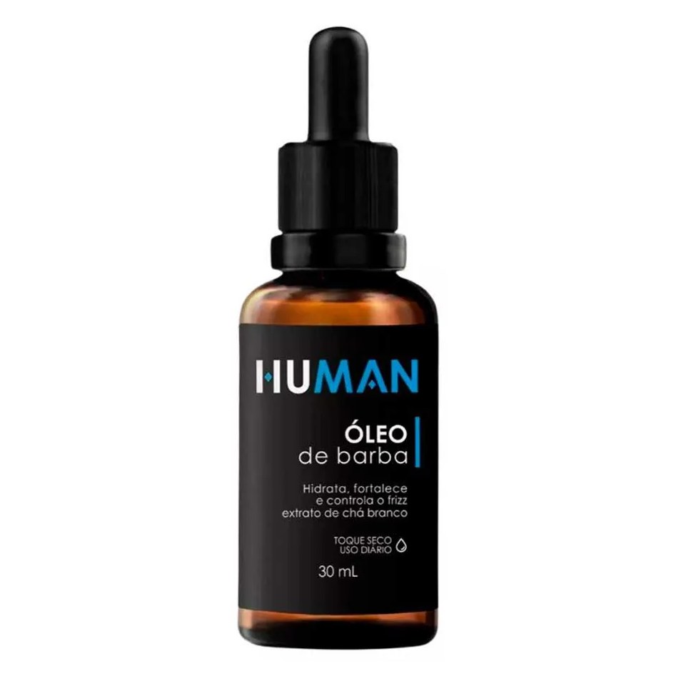 Óleo de Barba Toque Seco - Hidrata Fortalece e Amacia 30Ml Human