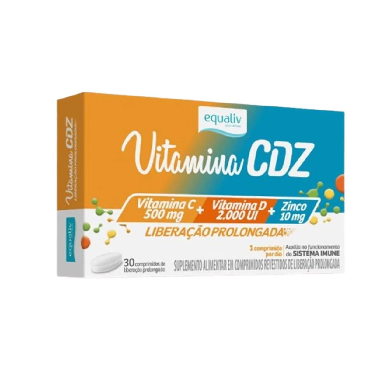 Kit 5 Vitamina Cdz Zinco + C + D Equaliv 30 Cápsulas.