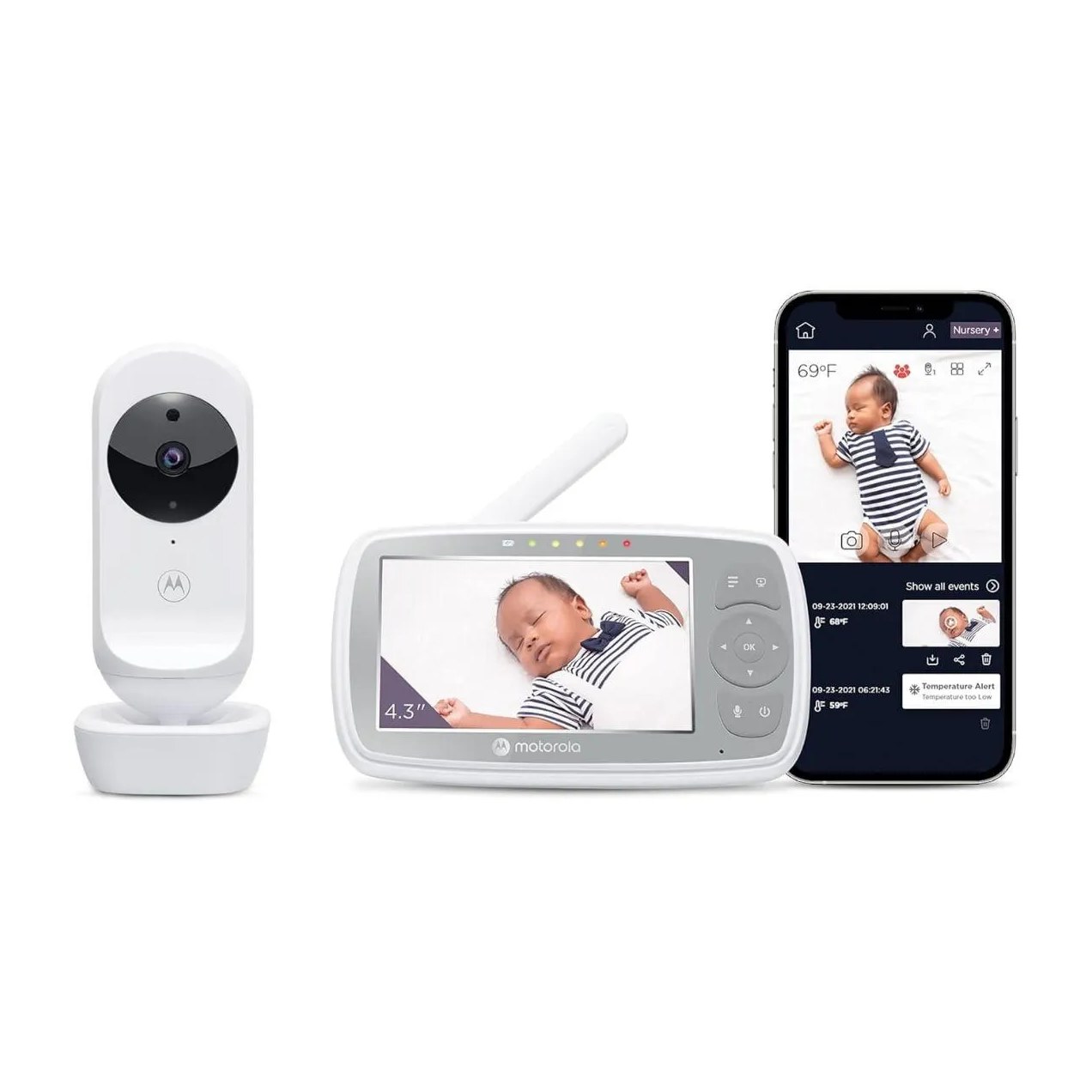 Babá Eletrônica Vm44 Connect Visão Noturna e Wi-Fi Motorola