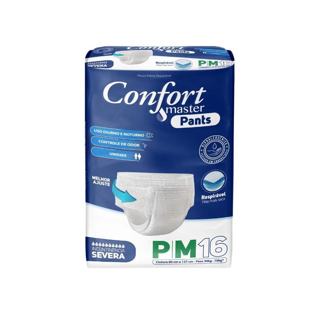 Fralda Geriátrica Confort Master Pants Jumbo Incontinência PM
