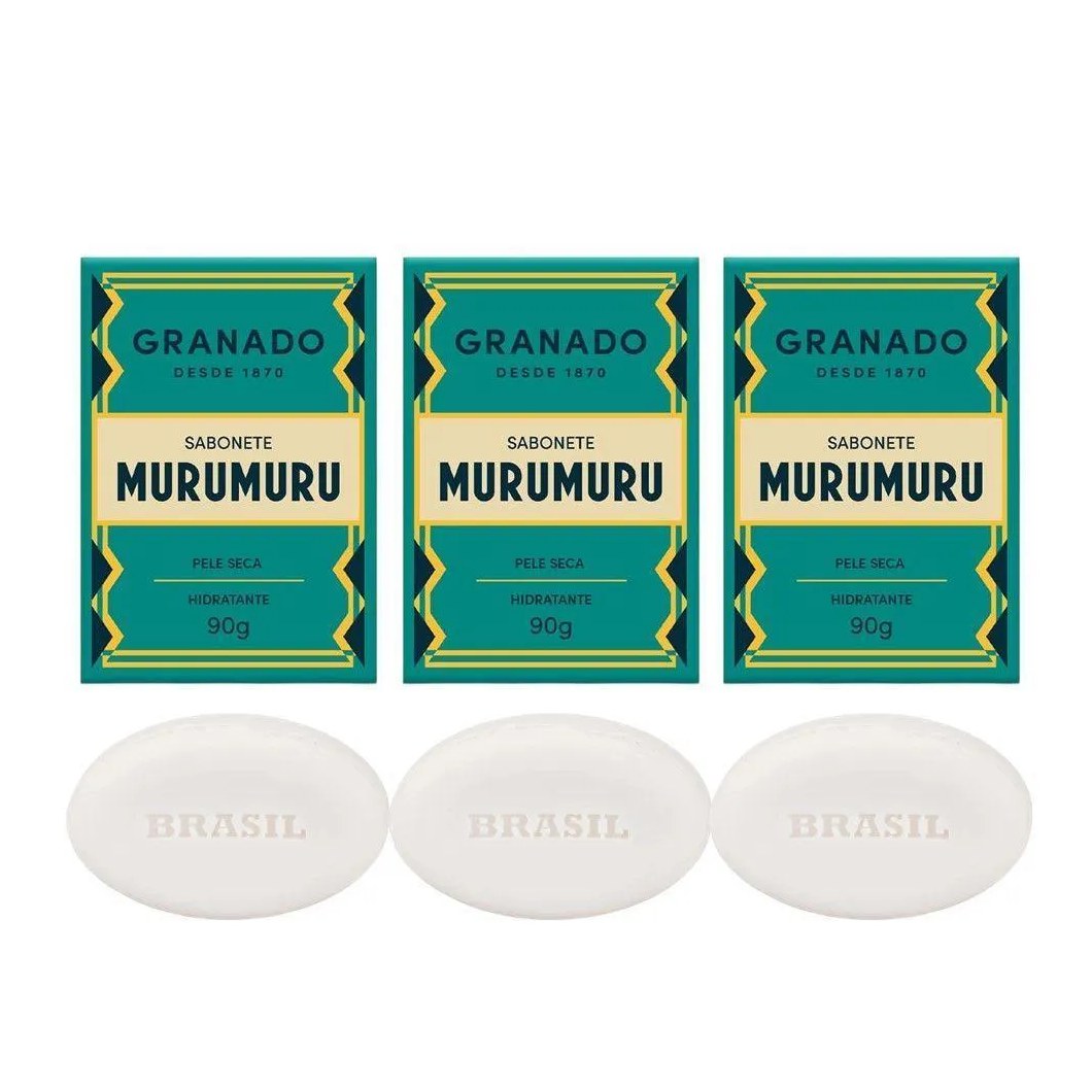 Kit 3 Sabonete em Barra Murumuru Tratamento Pele Seca Hidratante 90G