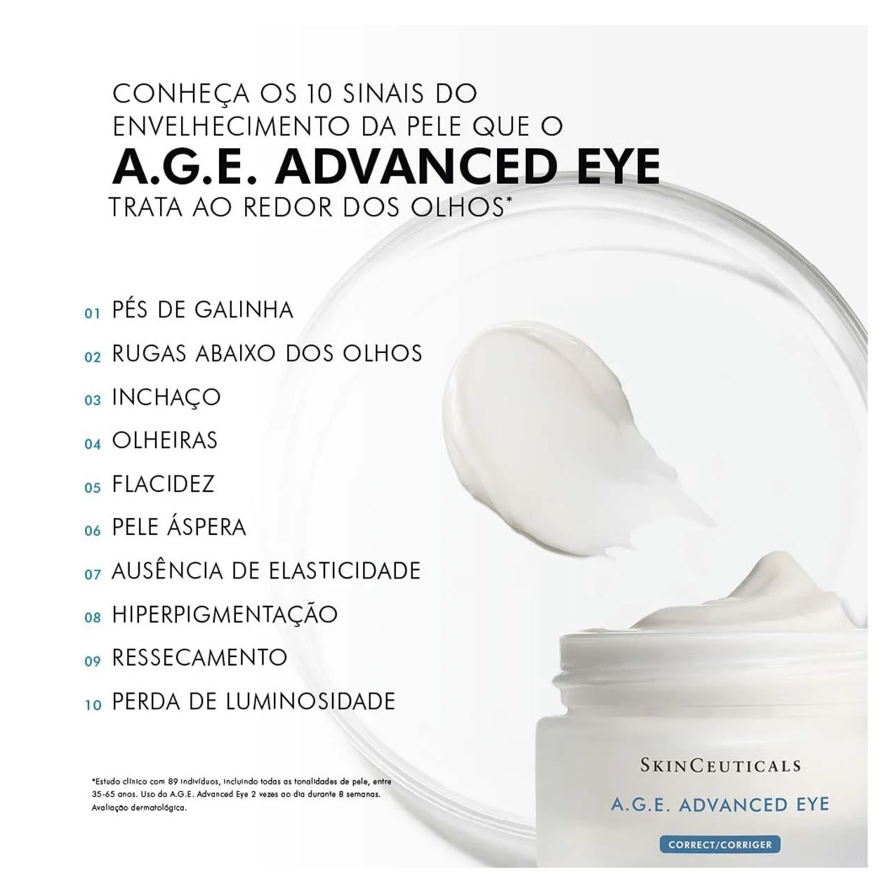 Creme Corretor para Área dos Olhos SkinCeuticals A.G.E. Advanced Eye Tratamento Antirruga para Contorno dos Olhos 15ml