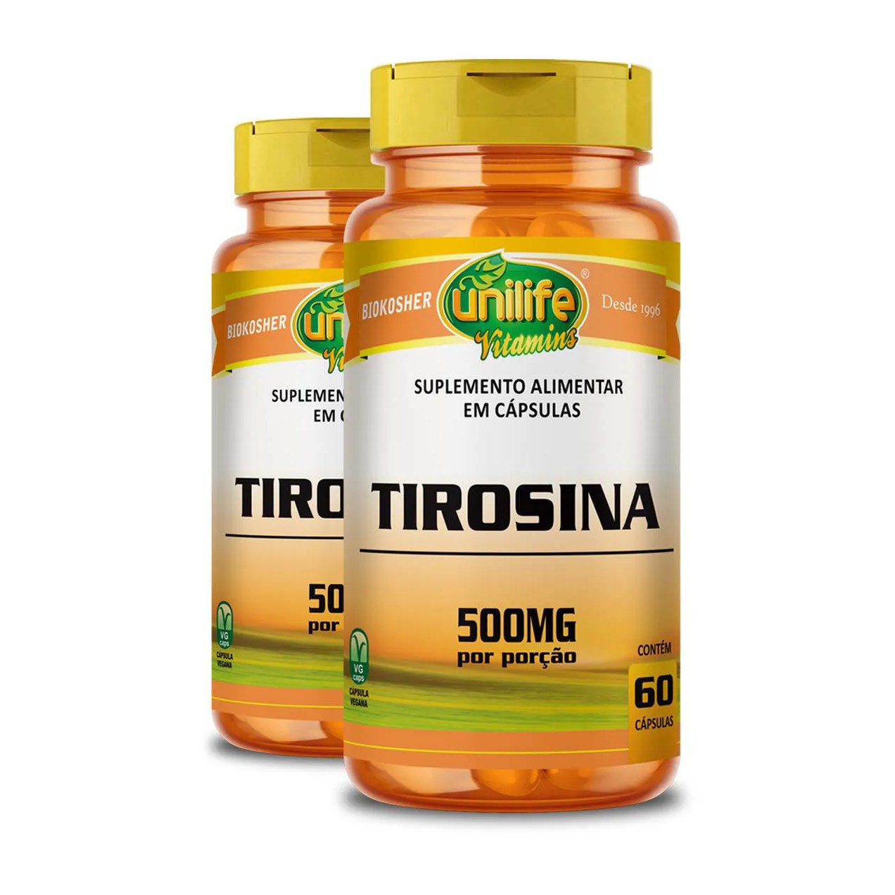 Kit 2 Tirosina Unilife 60 Cápsulas 470Mg