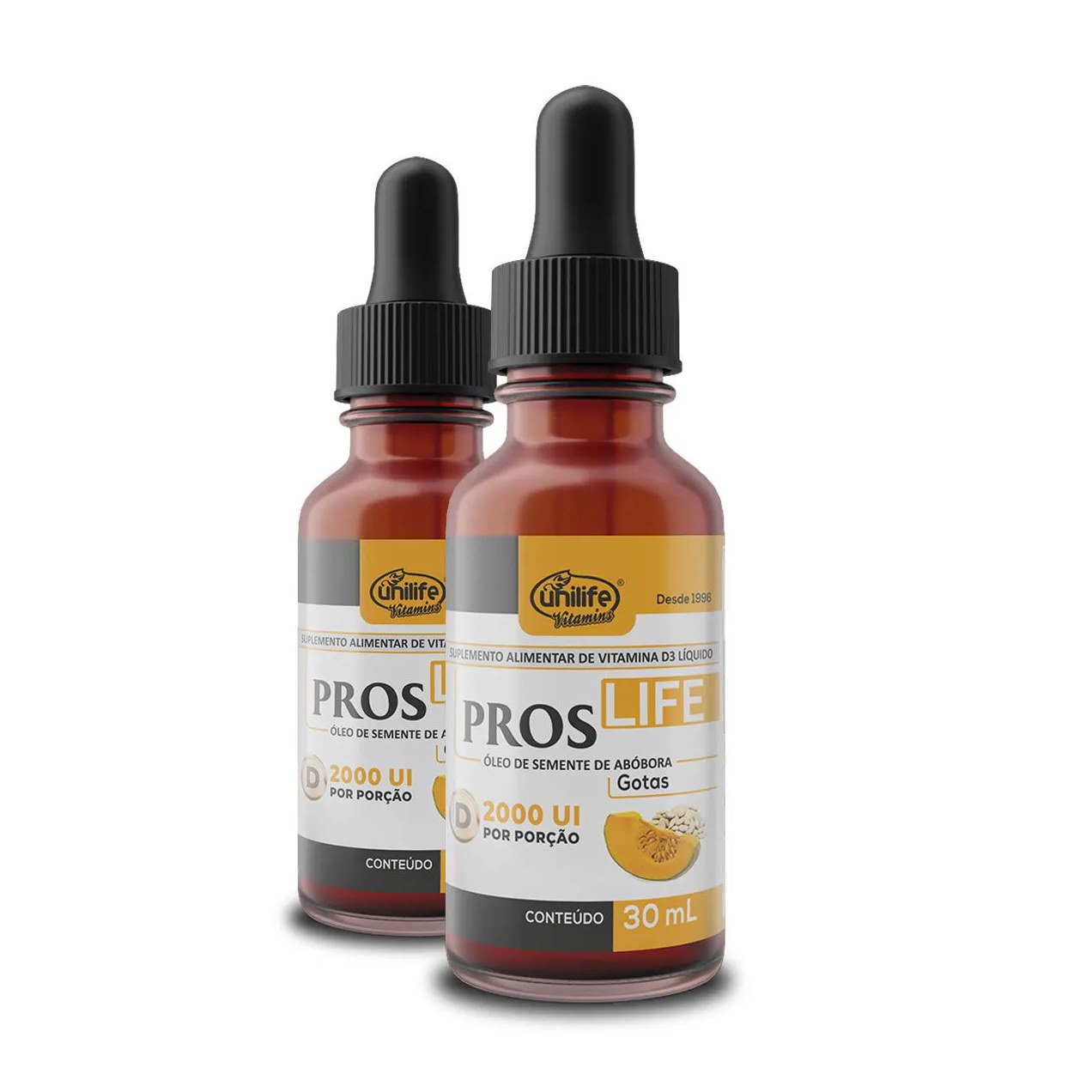 Kit 2 Proslife Óleo de Semente de Abóbora 2000 Ui Unilife 30Ml