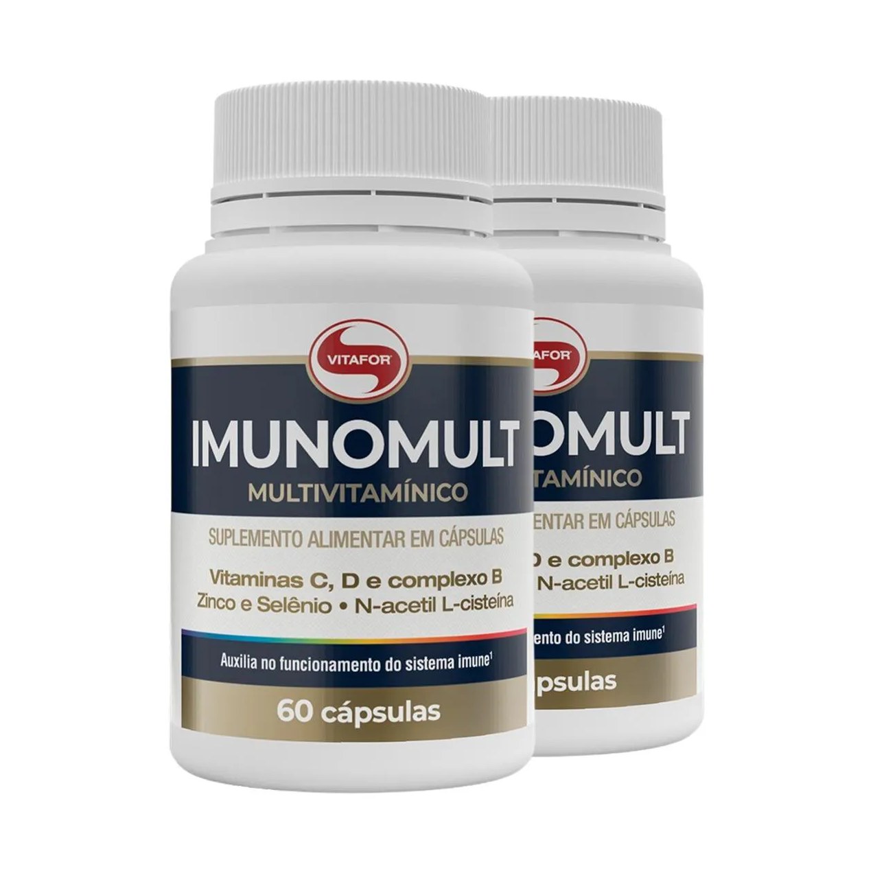 Kit 2 Imunomult Multivitamínico Vitafor 60 Cápsulas