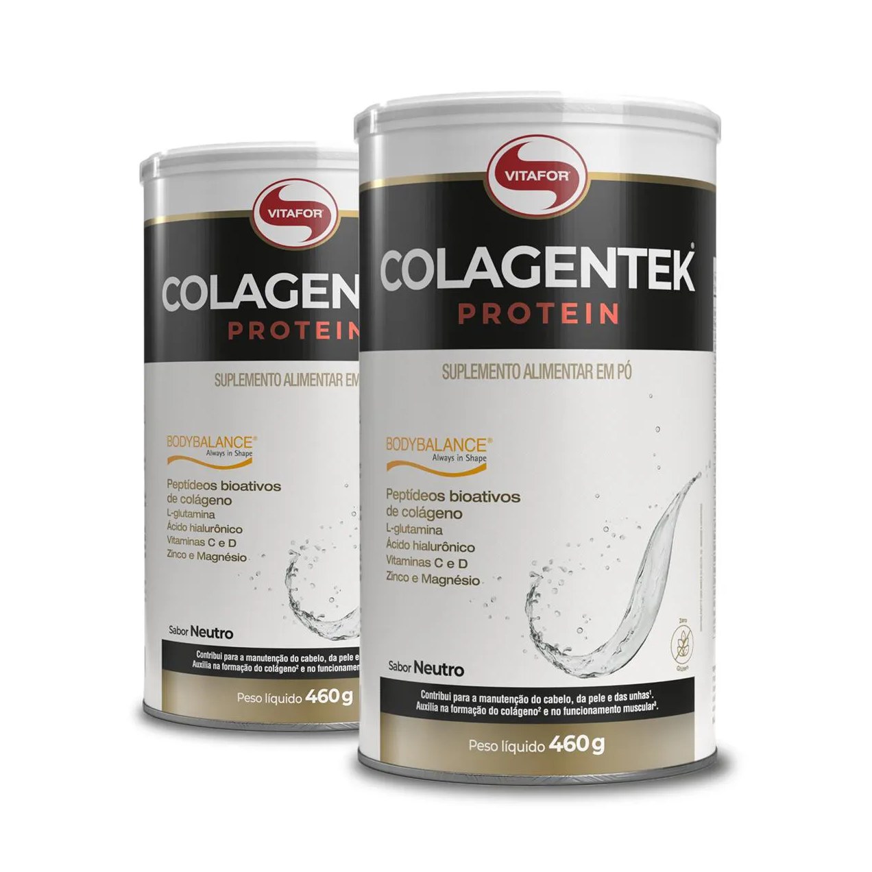 Kit 2 Colagentek Protein Vitafor Neutro 460G