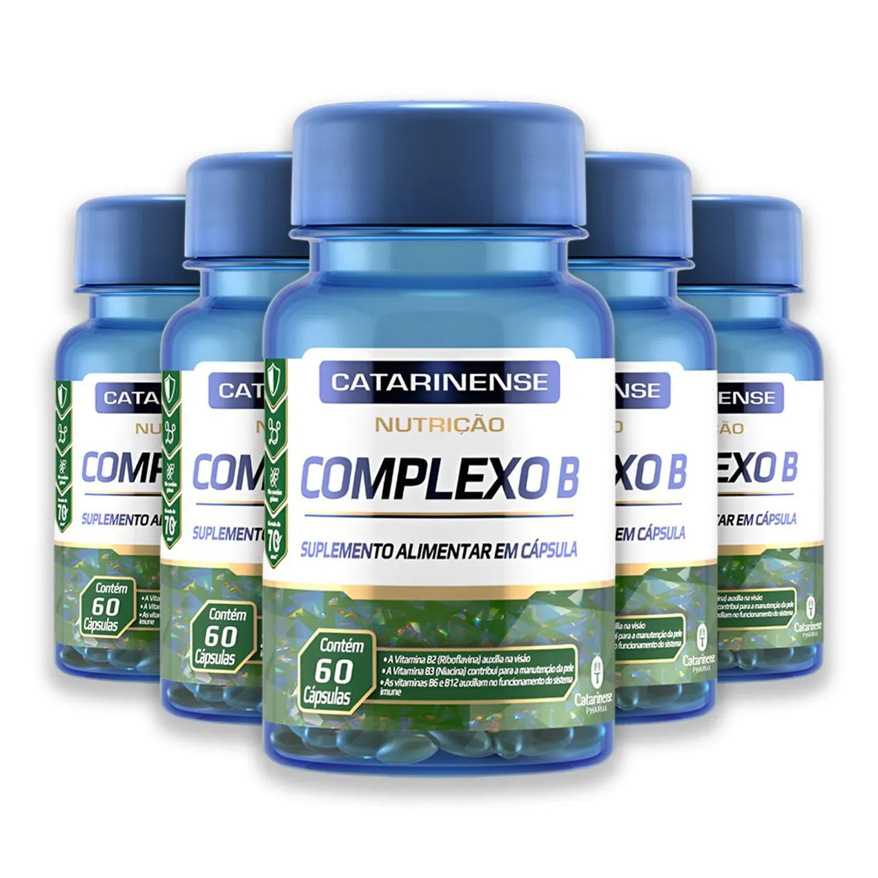 Kit 5 Complexo B Catarinense 60 Cápsulas