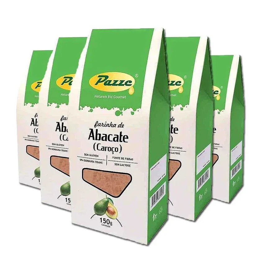 Kit 5 Farinha de Caroço de Abacate Pazze 150G