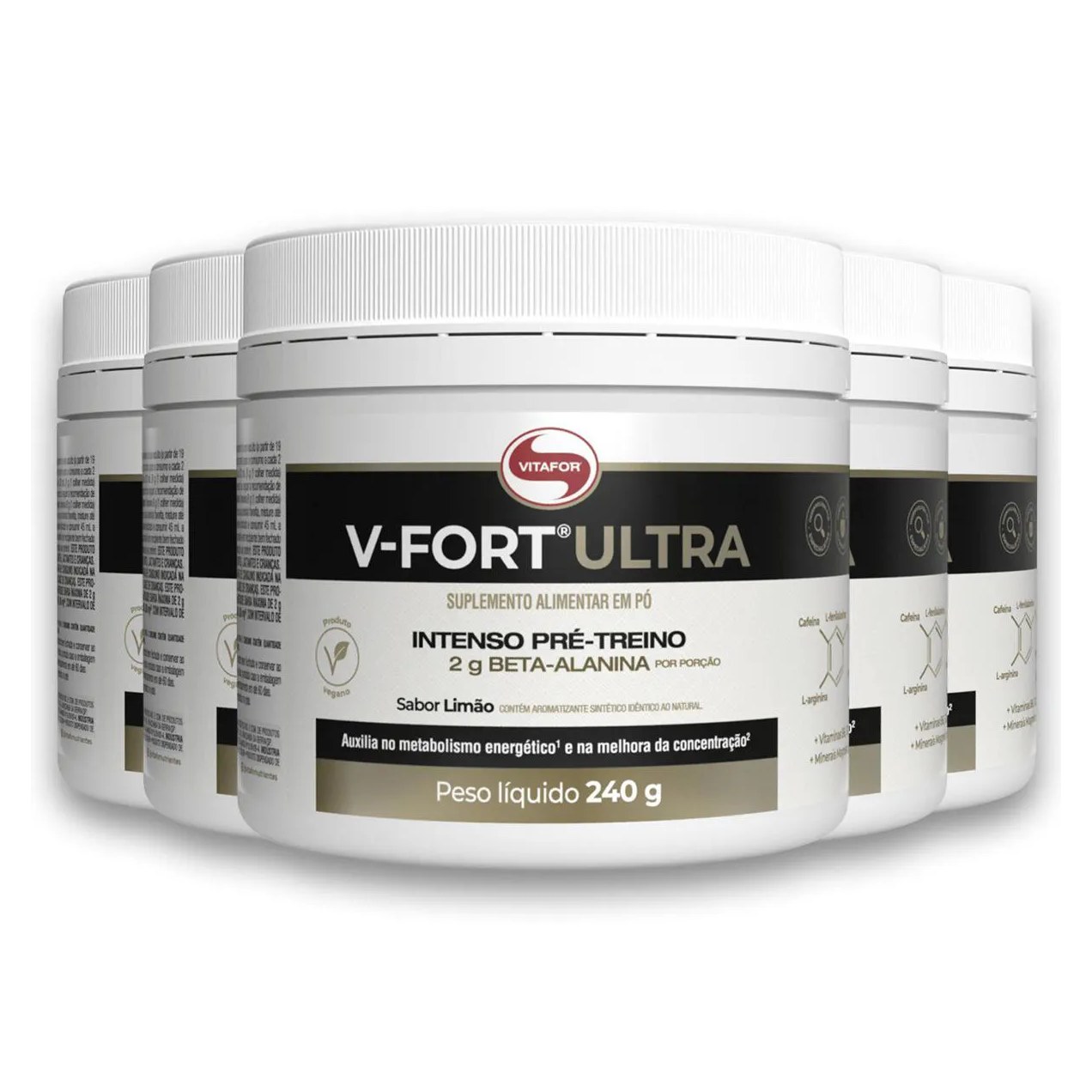 Kit 5 V Fort Ultra Vitafor 240G Limão