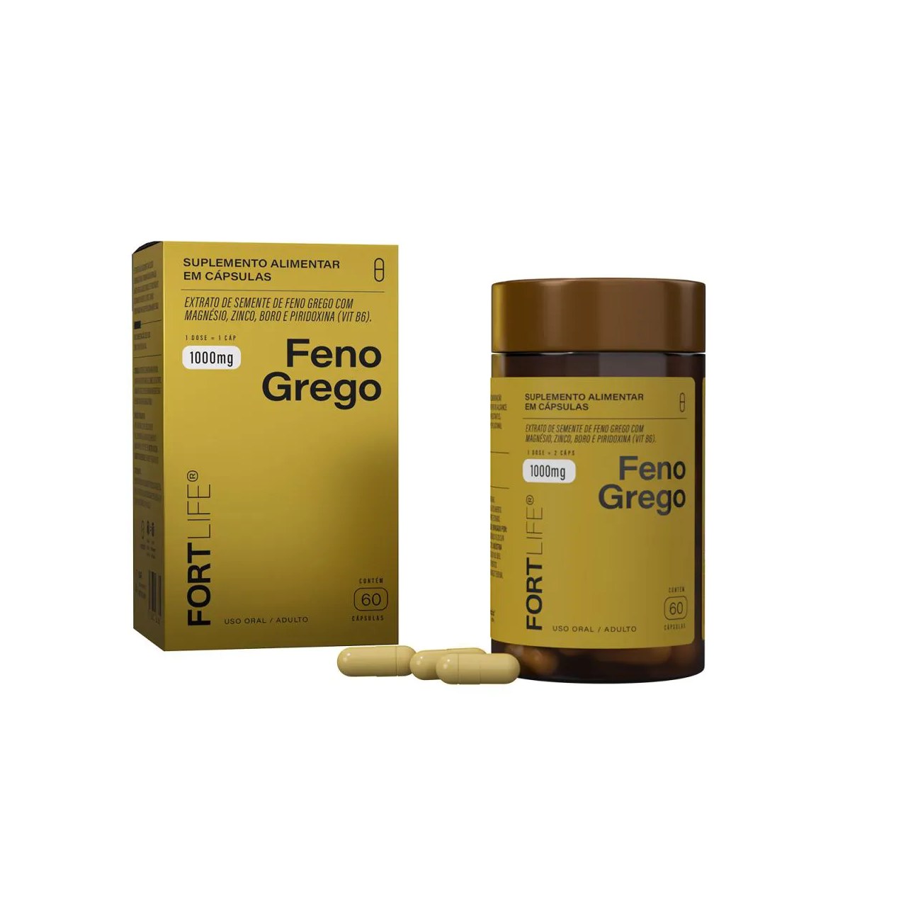 Feno Grego 1000Mg 60 Cápsulas