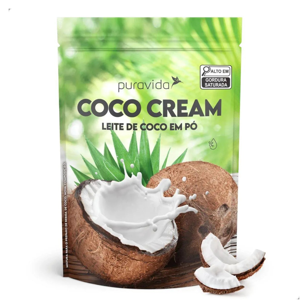 Coco Cream Leite de Coco em Pó Vegano 1Kg Pura Vida Creme DE Coco