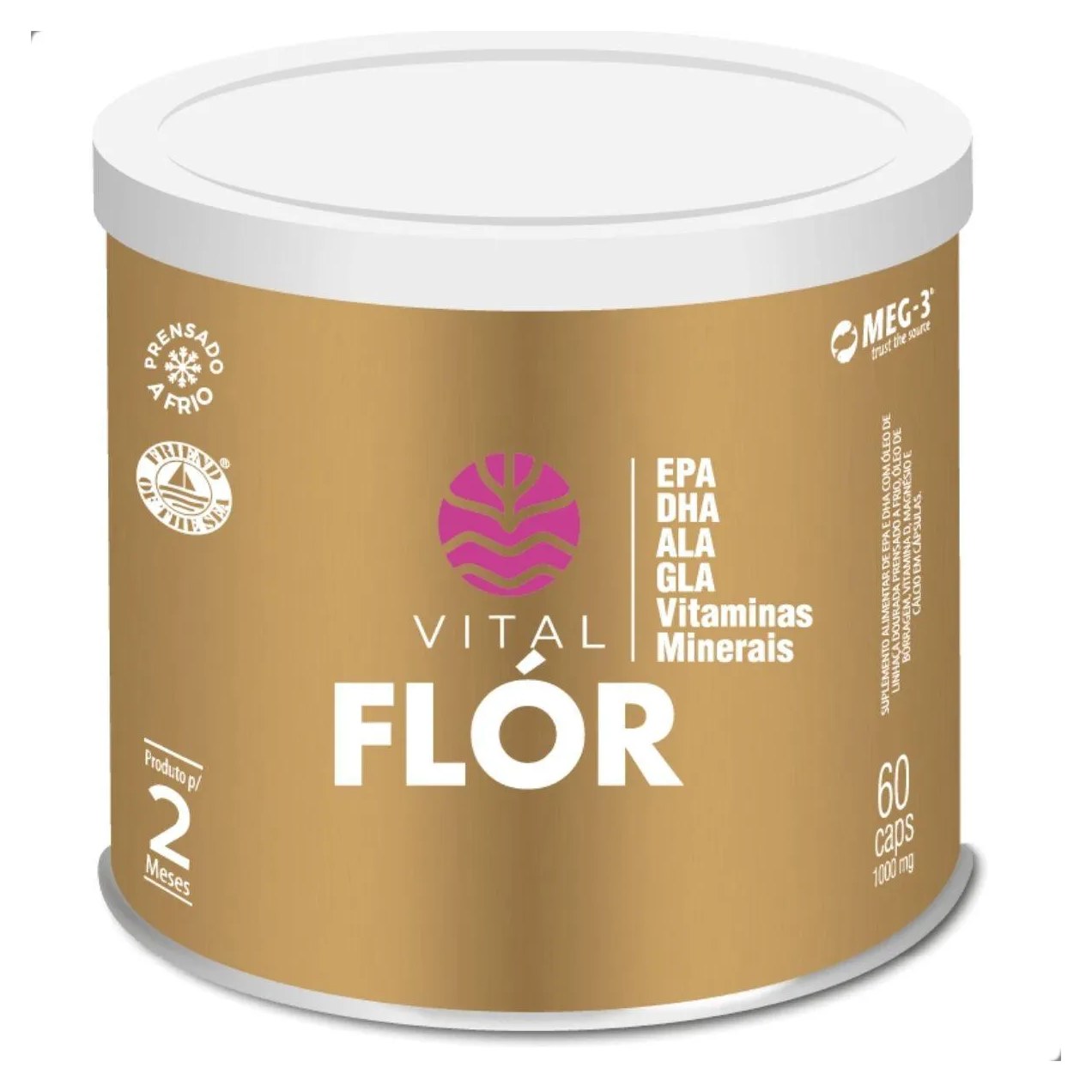 Suplemento Nutricional Vital Flór 1000Mg 60 Cáps Vital Atman Natural