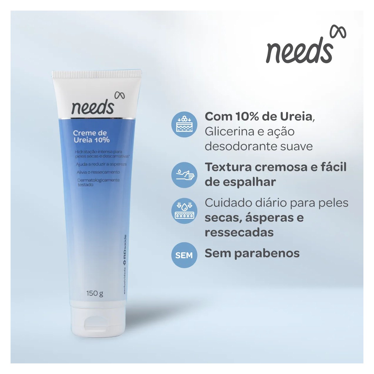 Hidratante Corporal de Ureia 10% Needs Beauty Pele Seca 150g