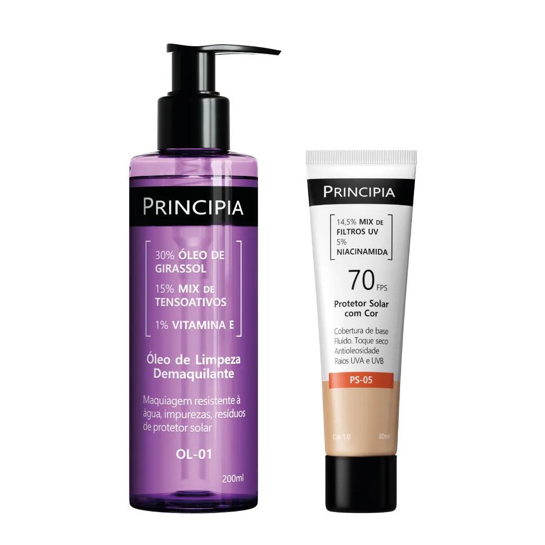 Principia, Kit Limpeza Profunda + Proteção com Cor 1.0