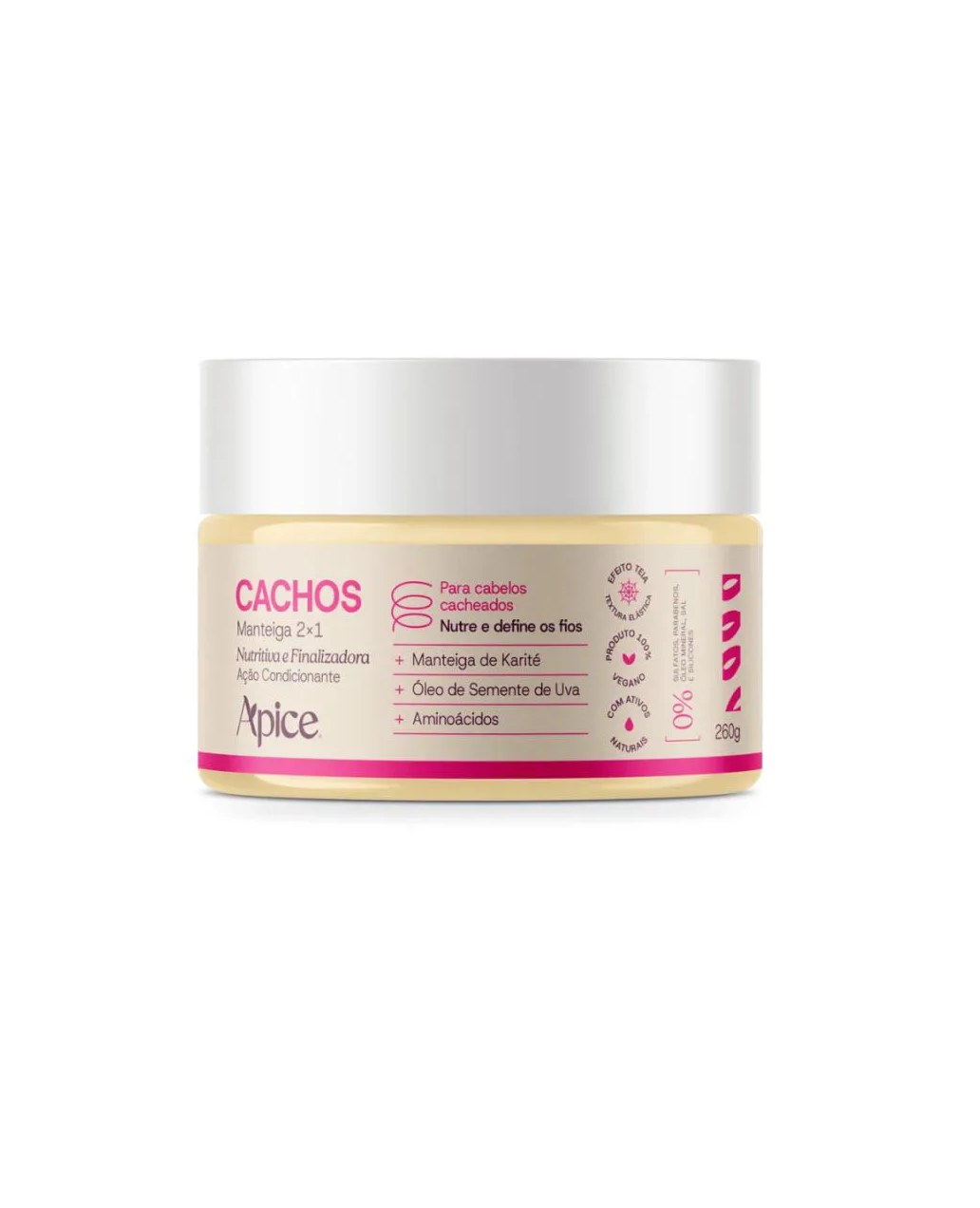 Manteiga 2X1 Nutritiva e Finalizadora Cachos 260G Apice