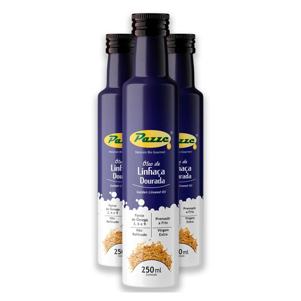 Kit 3 Óleo de Linhaça Dourada Pazze 250Ml