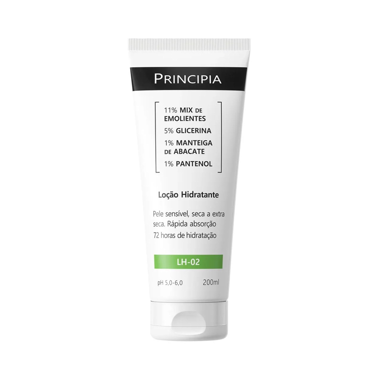 Loção Hidratante Corporal Principia Skincare LH-02 Mix de Emolientes + Glicerina + Manteiga de Abacate + Pantenol 200ml