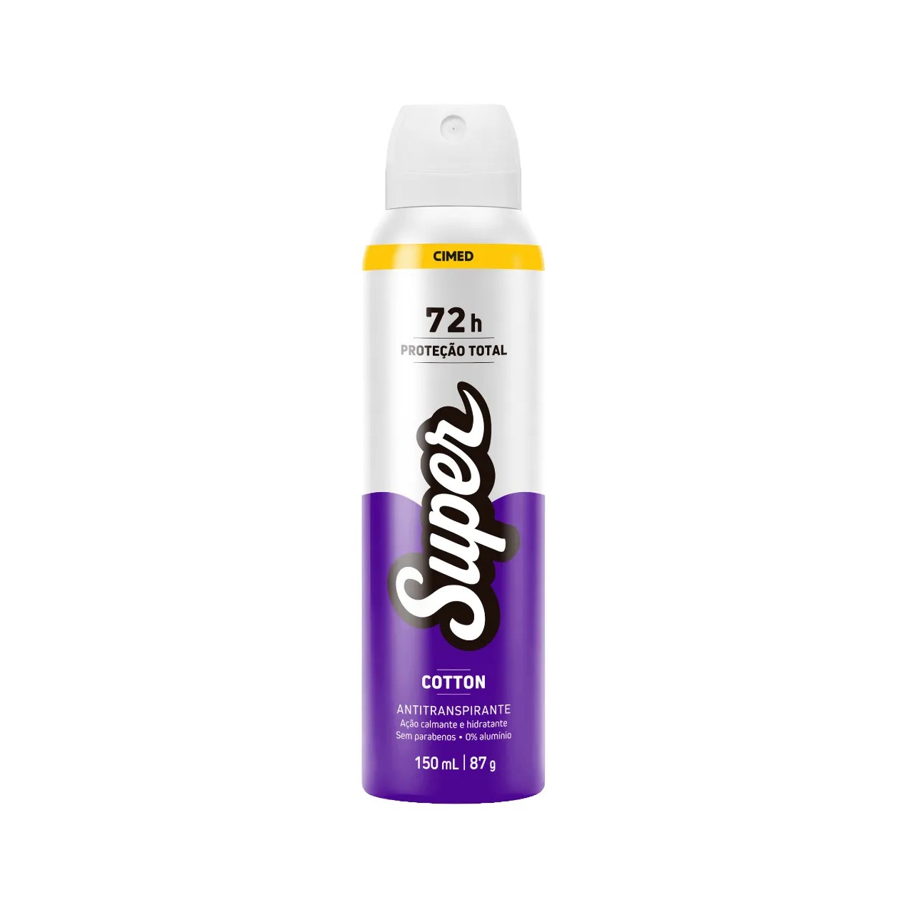 Desodorante Antitranspirante Aerossol Cimed Super Cotton 72h 150ml