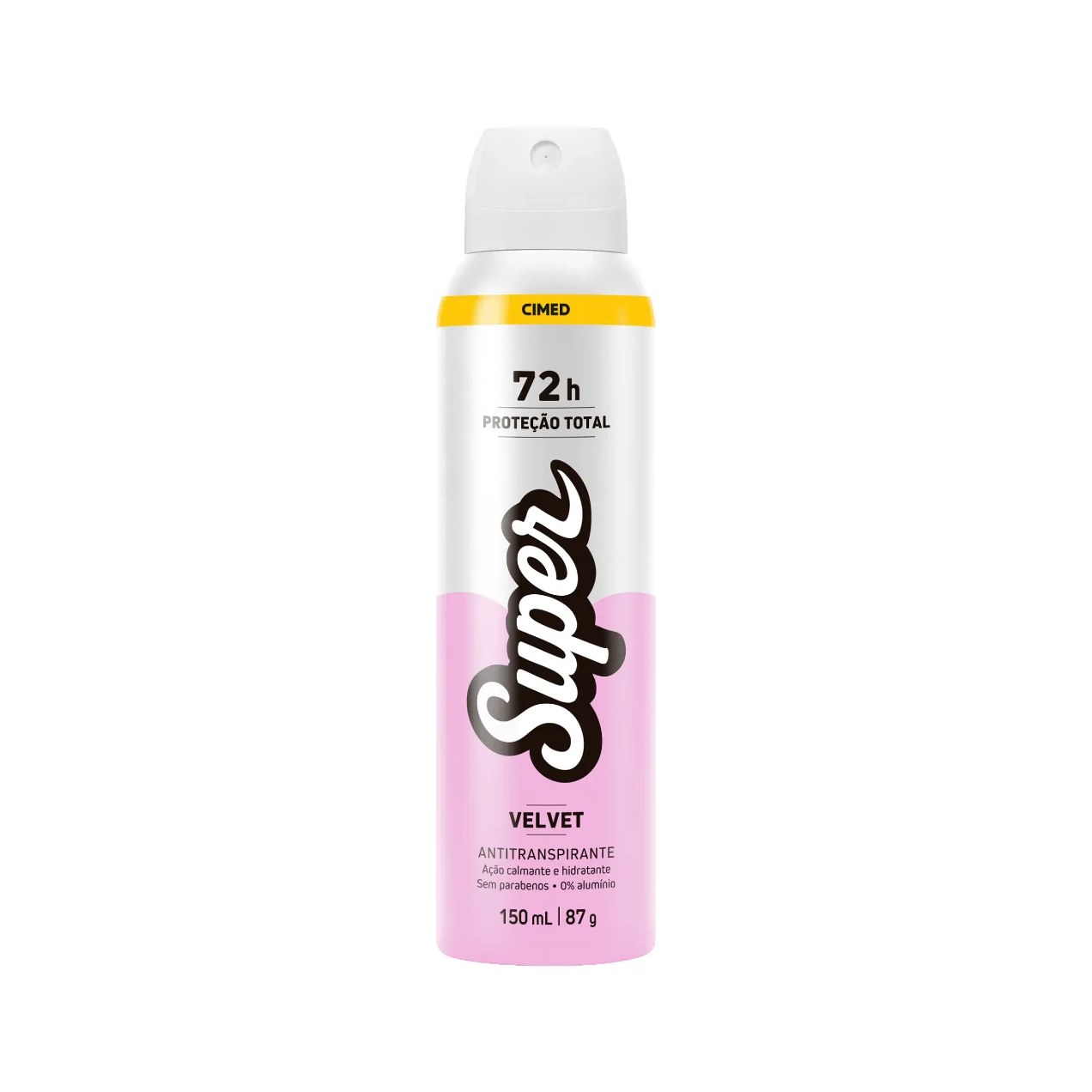 Desodorante Antitranspirante Aerossol Cimed Super Velvet 72h 150ml