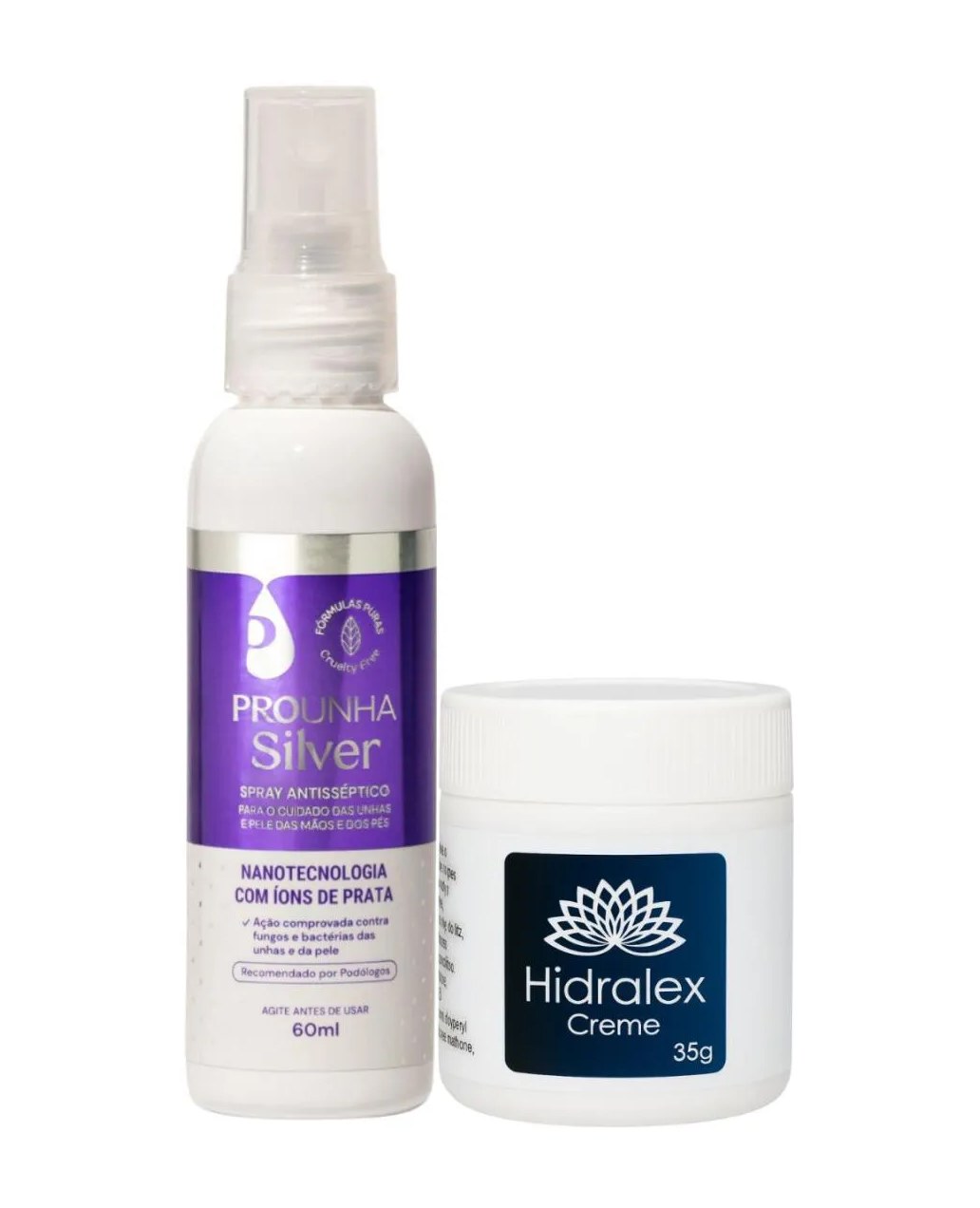 Kit Creme Hidralex 35G e Pro Silver 60Ml Pro Unha