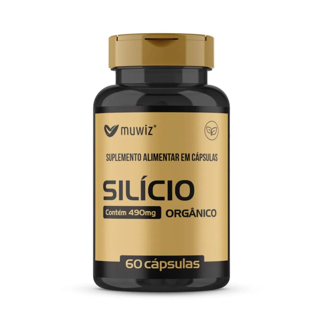 Silício Orgânico - 490Mg 60 Cápsulas Muwiz Cabelos, Pele e Unhas