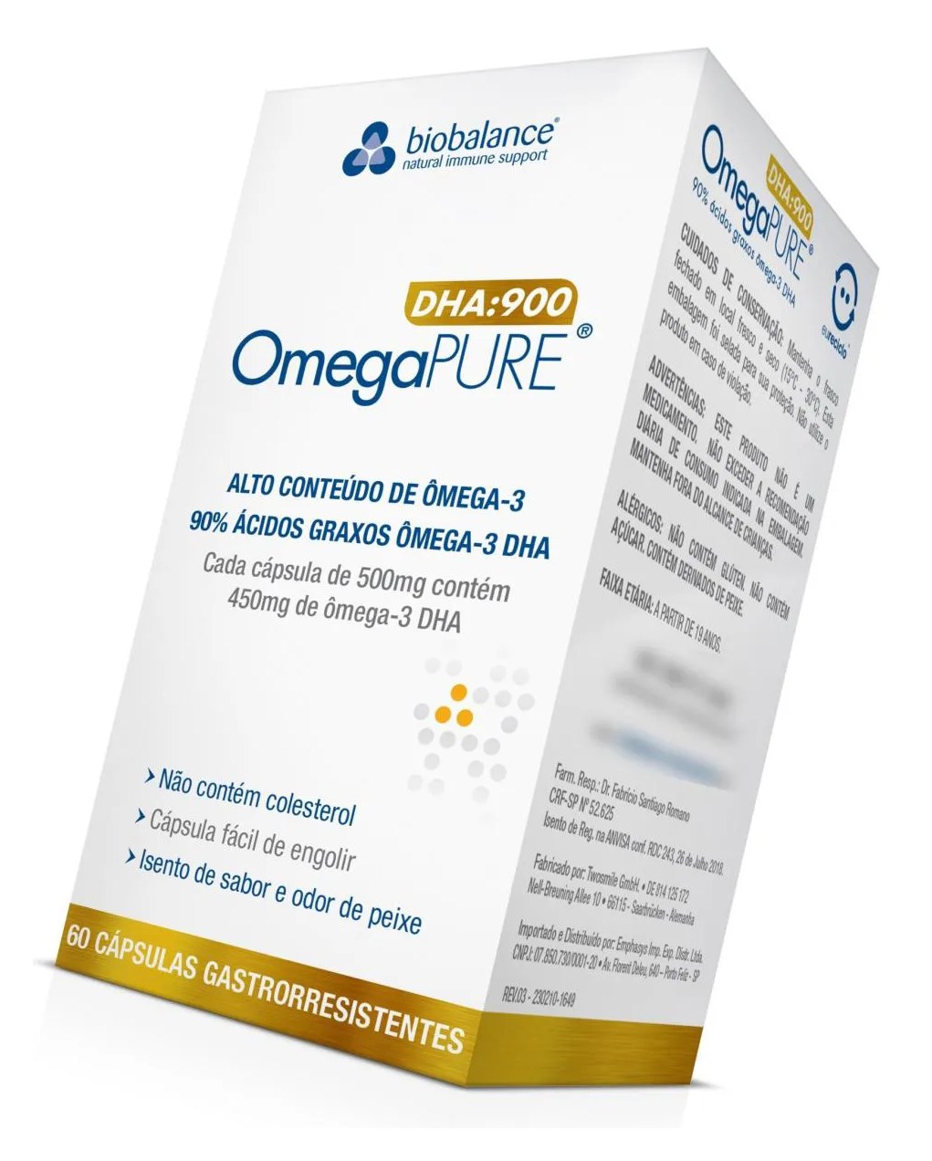 Omegapure Dha 900 Nutrição Cerebral - Omega Pure Biobalance
