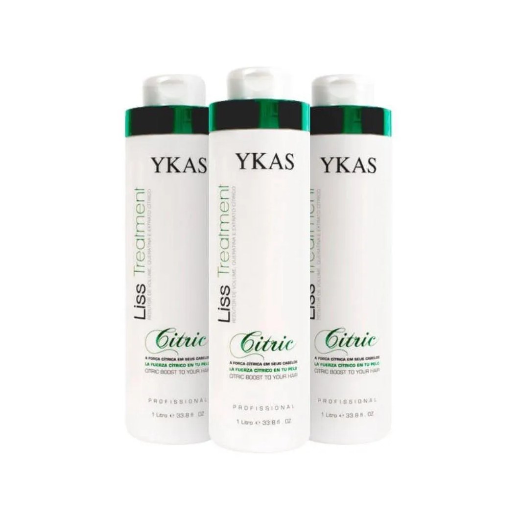 Kit Ykas Escova Progressiva Citric 3 Unidades de 1 Litro