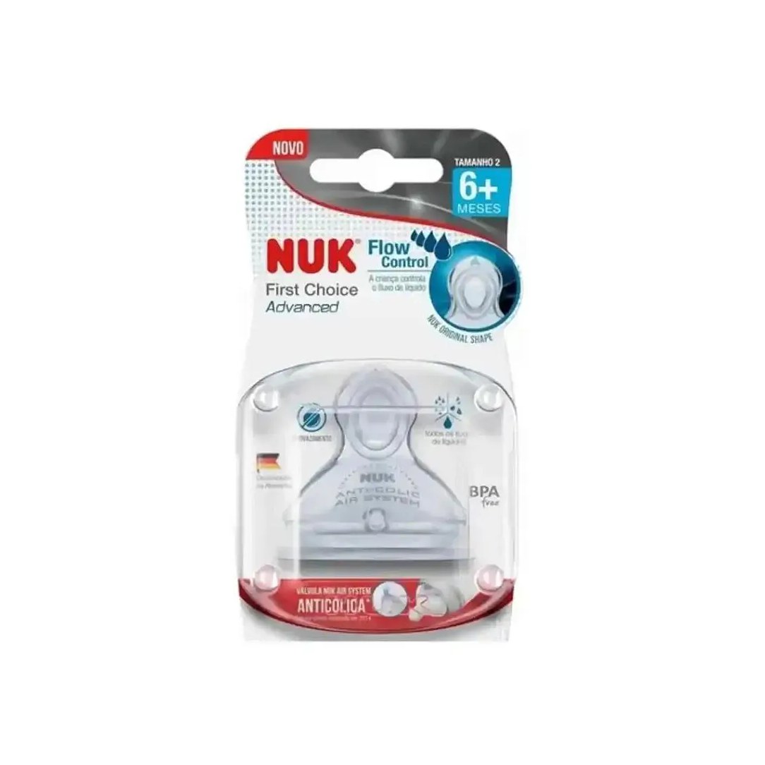 Bico Nuk Fc Advanced Silicone Controle Fluxo 6+ Meses