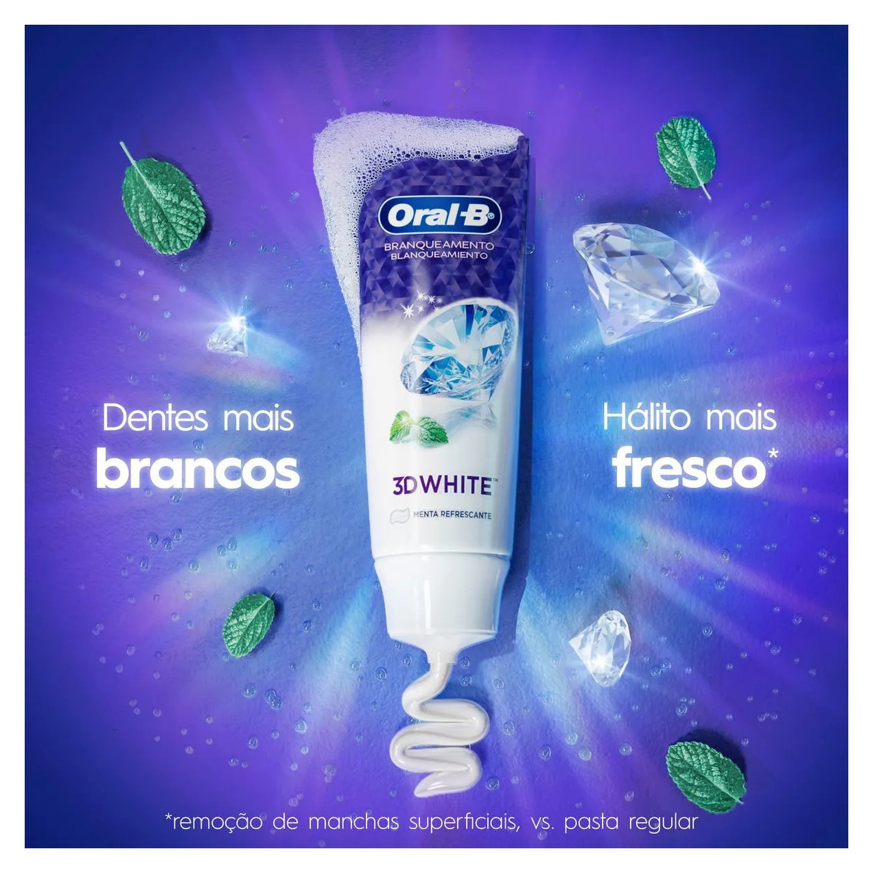 Creme Dental Oral-B 3D White Branqueamento 140g