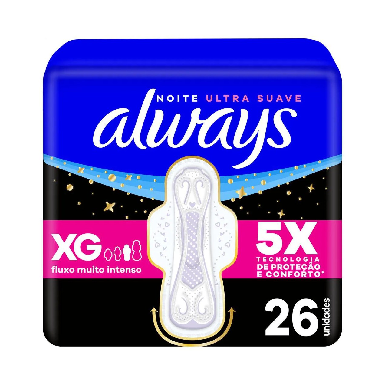Absorvente Always Noite Ultra Suave com Abas 26 Unidades