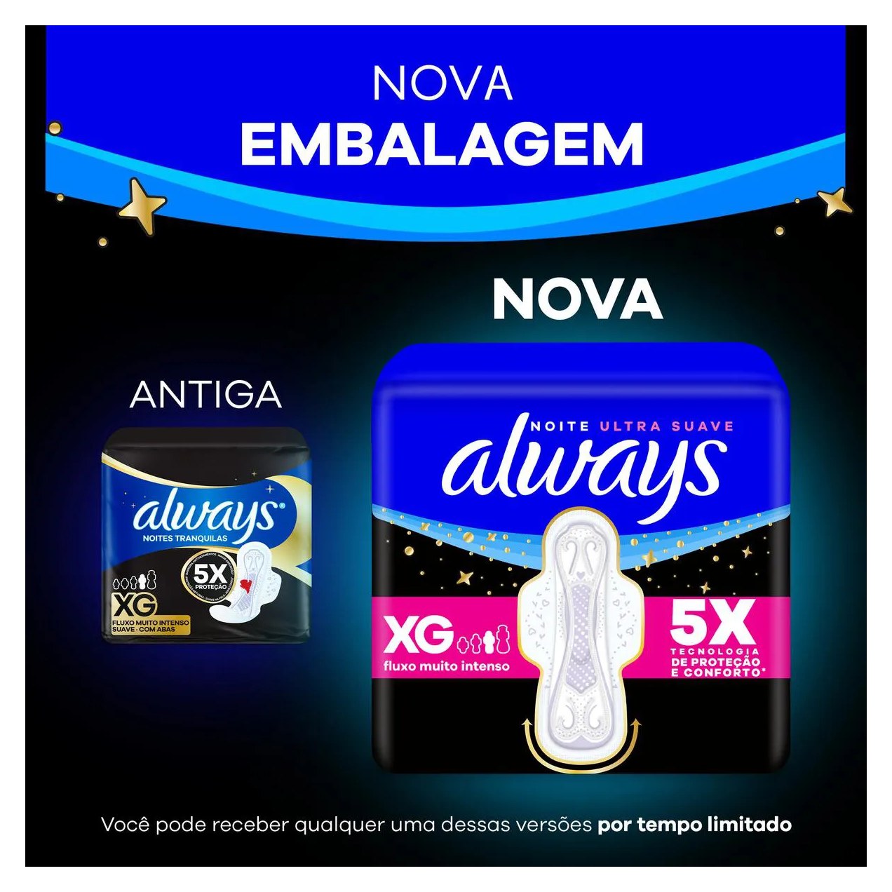Absorvente Always Noite Ultra Suave com Abas 26 Unidades