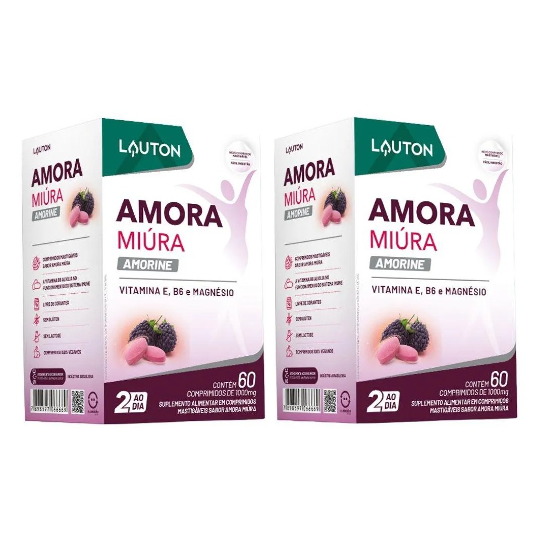 Kit 2X Amorine ( Amora Miura com Vitaminas) 60 Comprimidos - Lauton