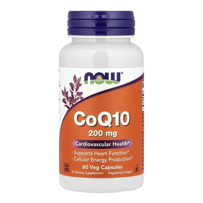 Coq10 200 Mg 60 Cápsulas Vegetais Now Foods