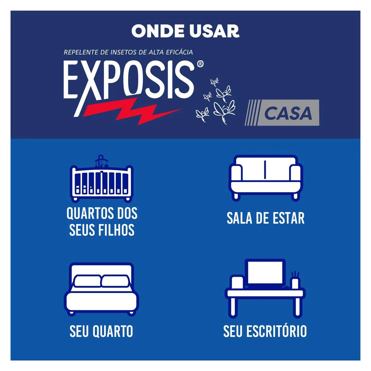 Refil Repelente Elétrico Líquido Exposis Casa 32,9ml
