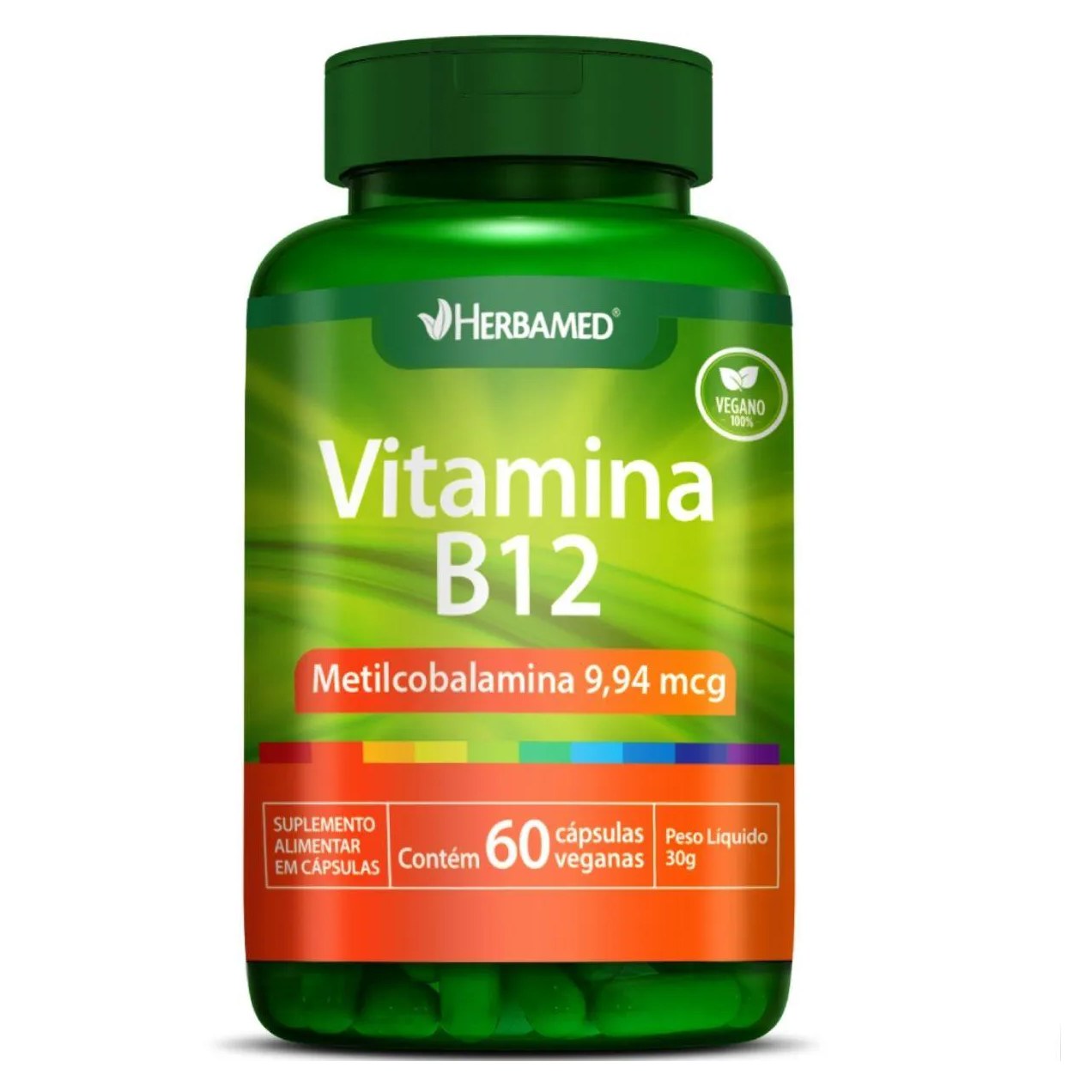 Vitamina B12 9,94Mcg Immunity 60 Capsulas Herbamed Natural
