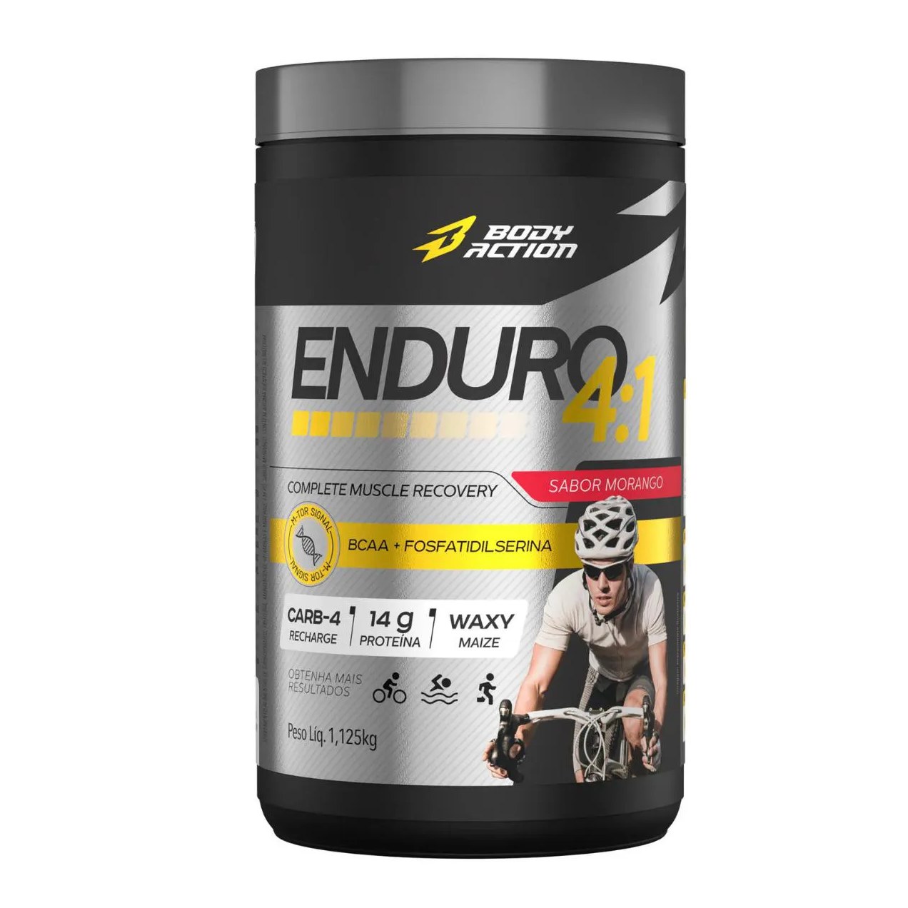Pós Treino Enduro 4:1 Body Action Morango 1,125Kg