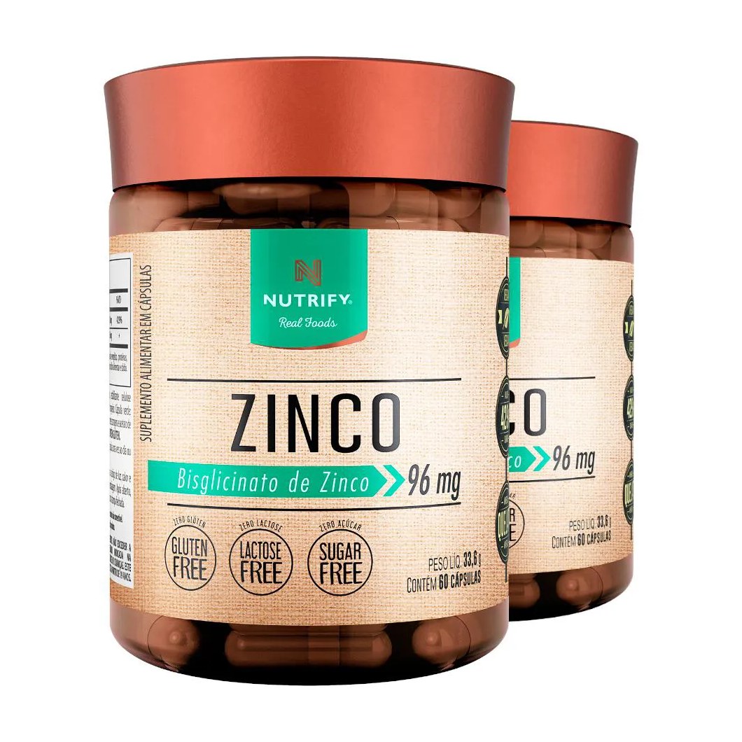 Kit 2 Zinco Nutrify 60 Cápsulas